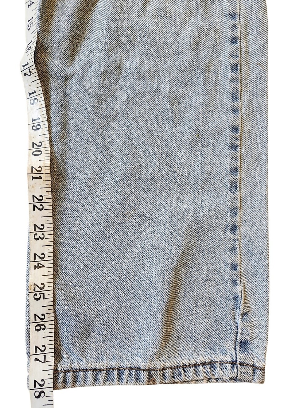 Levi's 505 Straight Leg Jeans Men's 36 Light Wash Blue Denim Vintage 2007 36x30 - Picture 9 of 10